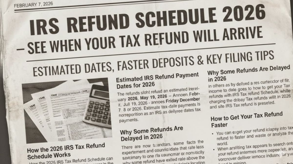 IRS Refund Schedule 2026 Updated