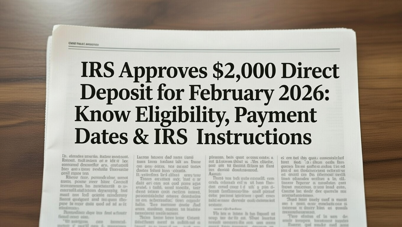 IRS Approves $2,000 Direct Deposit for February 2026